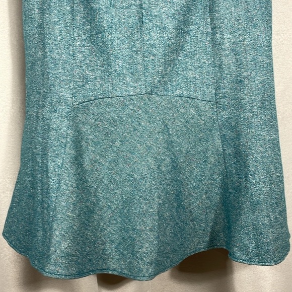 LOFT teal Blue  with flecks of color A-Line Knee-Length Skirt for Work - Picture 5 of 5